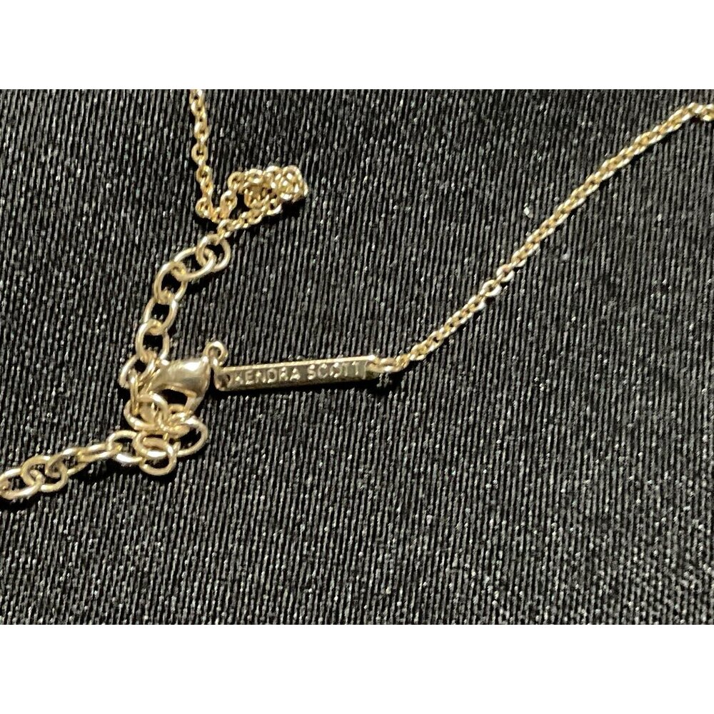 Kendra Scott Elisa Semi Precious Drusy Stone Pendant 15" Necklace Gold Plated - Picture 7 of 7